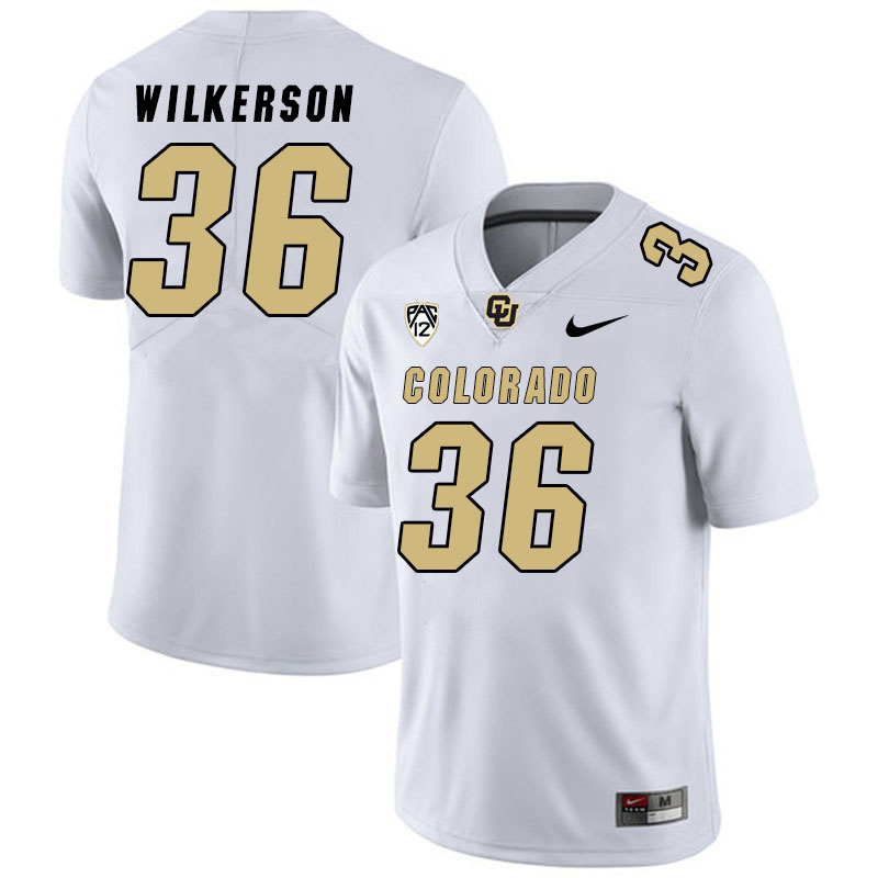 Men #36 Sy'veon Wilkerson Colorado Buffaloes College Football Jerseys Stitched Sale-White - Click Image to Close